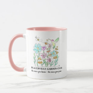 Caneca de café com design de jardim