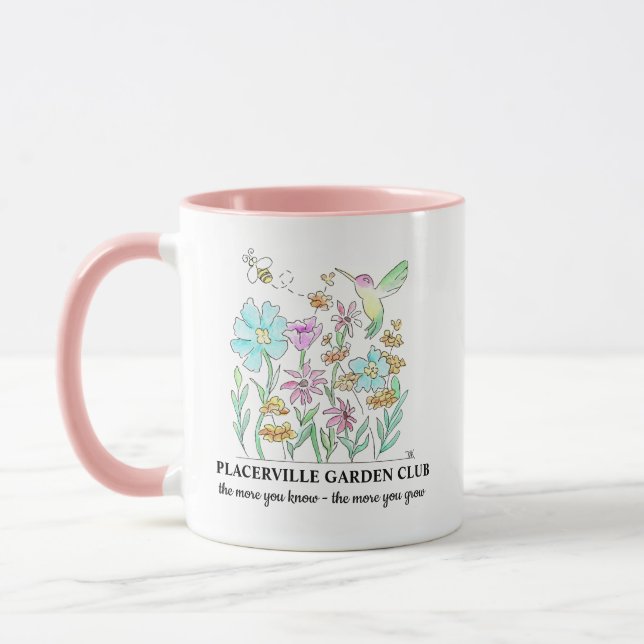 Caneca de café com design de jardim (Esquerda)