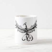 Caneca de café com design de Phoenix