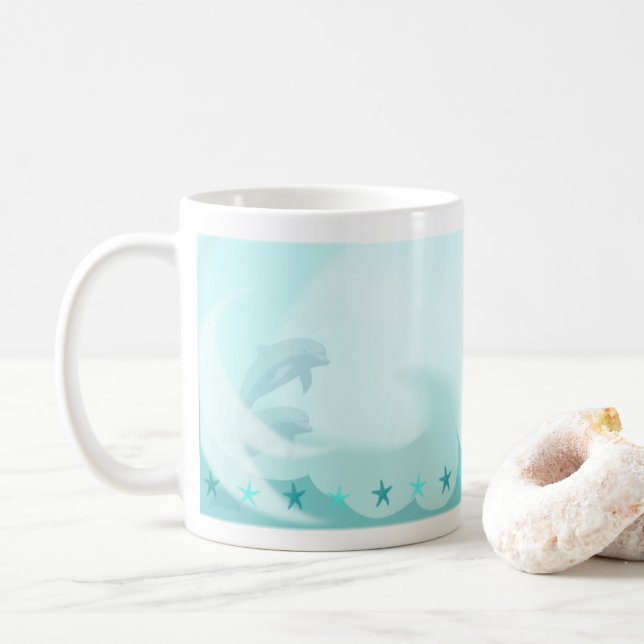 Caneca de Café com Design de Verão (Com Donut)
