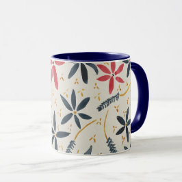 Caneca de café com design floral