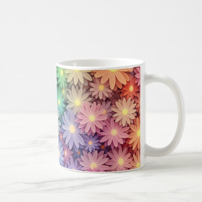 Caneca de café com design floral personalizado (Direita)