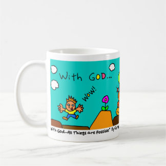 Caneca De Café Com deus… Todas as coisas são possíveis