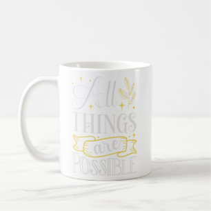 Caneca De Café Com DEUS, tudo é possível