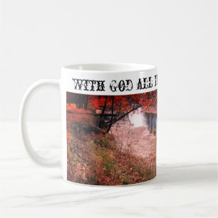 Caneca De Café Com Deus, tudo é possível.