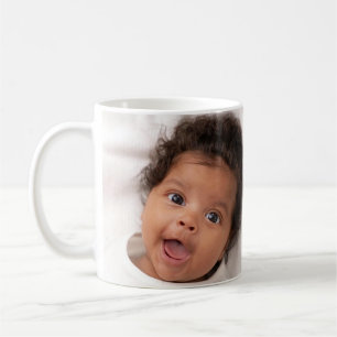 Caneca de café com duas fotos