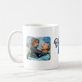 Caneca de Café com Duas Fotos do Melhor Pai Modern