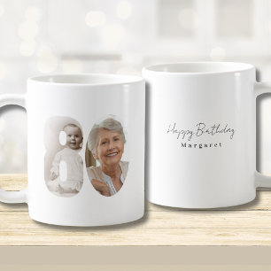 Caneca de Café com Duas Fotos Personalizadas para