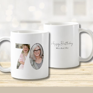 Caneca de Café com Duas Fotos Personalizadas para