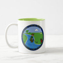 Caneca de café com duas tonalidades ao vivo