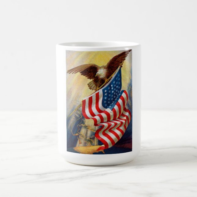 Caneca de café com EAGLE que DEFENDE A LIBERDADE (Centro)