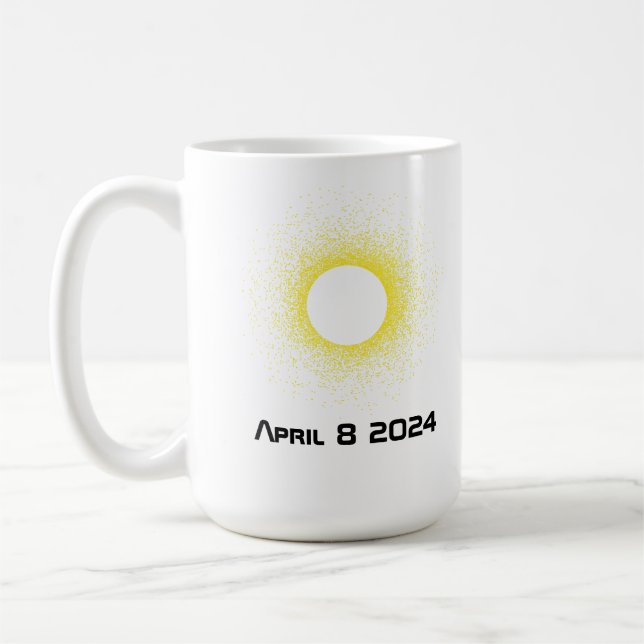 Caneca de café com eclipse solar (Esquerda)