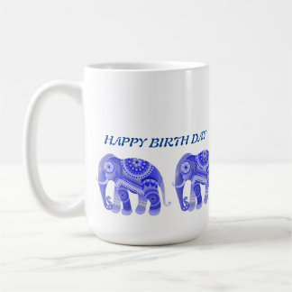 CANECA DE CAFÉ COM ELEFANTE AZUL REFRESCANTE