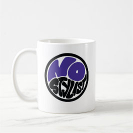 Caneca de café com emblema dupla purp sem estilo