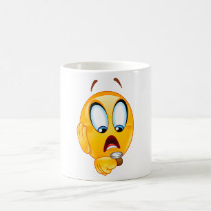 Caneca de Café com Emoji Estressado