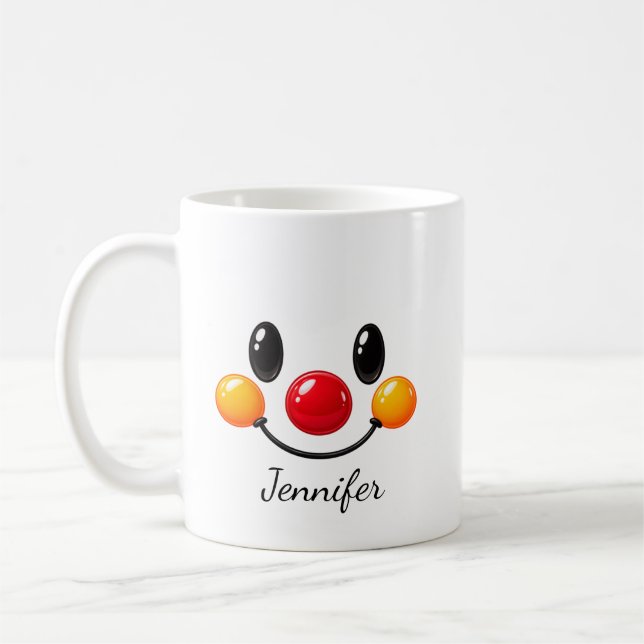 CANECA DE CAFÉ COM EMOJI SORRIDENTE DE FERIADO (Pe (Esquerda)
