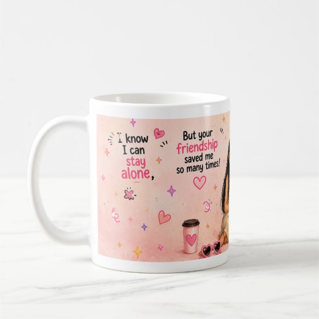 Caneca de Café com Envoltório de Melhor Amiga | Pr (Esquerda)