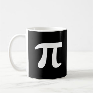 Caneca de Café com Escrita Branca π Pi