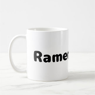 Caneca de Café com Escrita Preta - Comedor de Rame