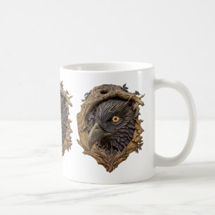 Caneca de Café com Escultura Florestal