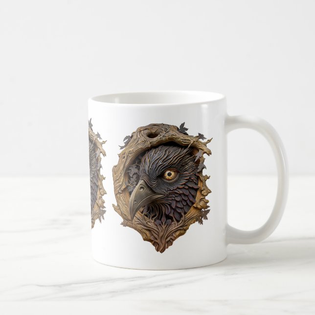 Caneca de Café com Escultura Florestal (Direita)