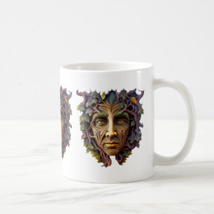 Caneca de Café com Escultura Florestal