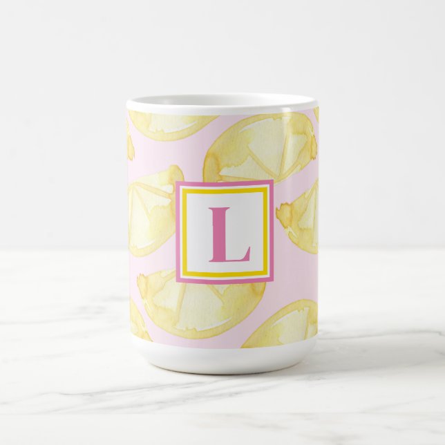 Caneca de Café com Estampa de Limão Rosa Amarelo M (Centro)
