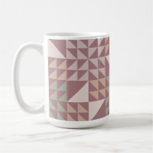 Caneca de Café com Estampa Geométrica Rosa Empoeir