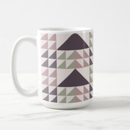 Caneca de Café com Estampa Geométrica Rosa Empoeir