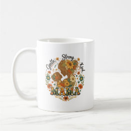 Caneca de Café com Estética Retro Floral Mama - Vi