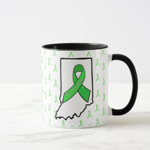 Caneca de Café com Fita de Conscientização da Doen