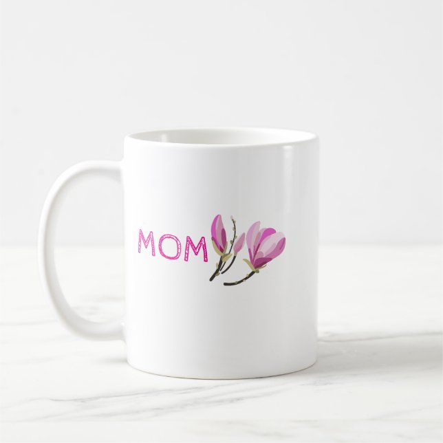 Caneca de Café com Flor de Nascimento Personalizad (Esquerda)
