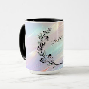 Caneca de Café com Flor Minimalista