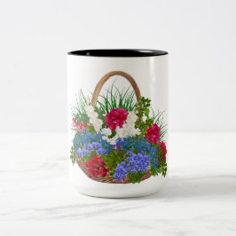Caneca de café com flores