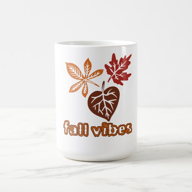 Caneca de café com folhas de outono fofas para o o (Centro)