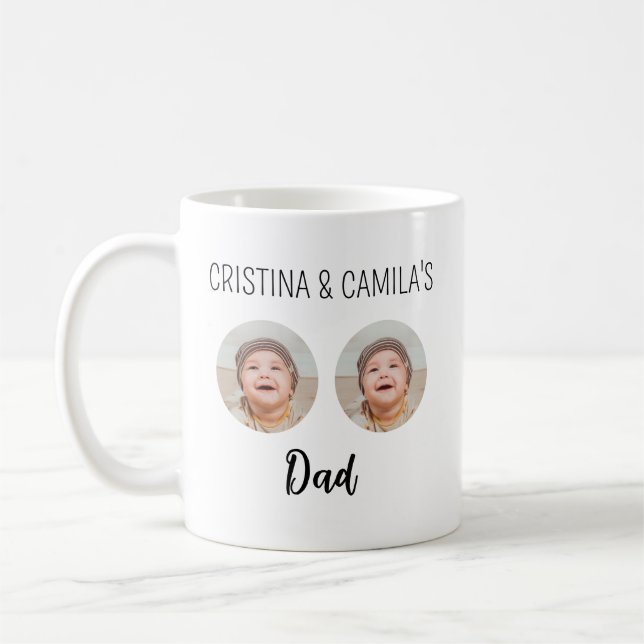 Caneca de café com foto da face do bebê personaliz (Esquerda)