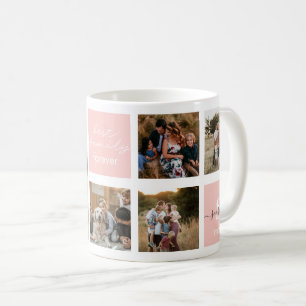 Caneca de café com foto da família e citação