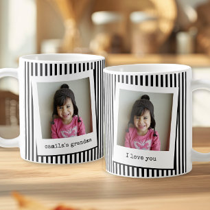 Caneca de Café com Foto da Vovó Moderna Simples 2