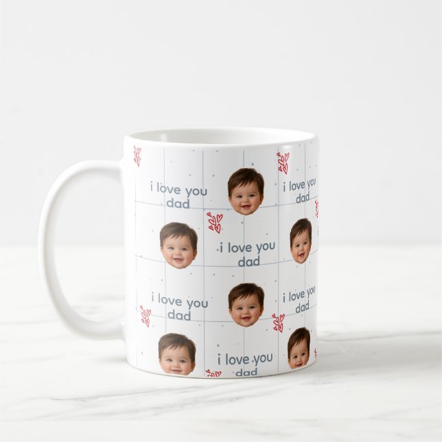 Caneca de café com foto de bebê personalizada para (Esquerda)