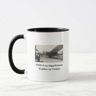 Caneca de café com foto de bombardeiro B-29 da Seg