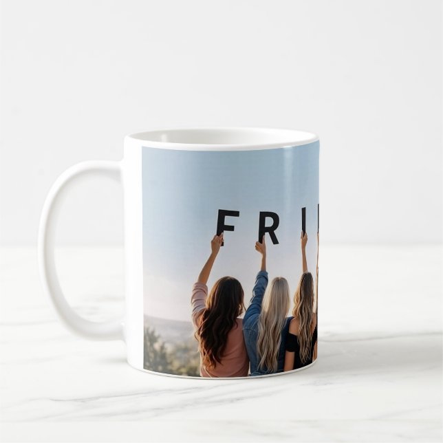 Caneca de Café com Foto dos Amigos (Esquerda)