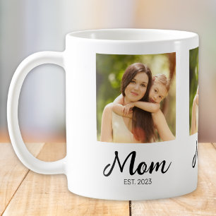 Caneca de Café com Foto e Letrairo de Mãe Estabele