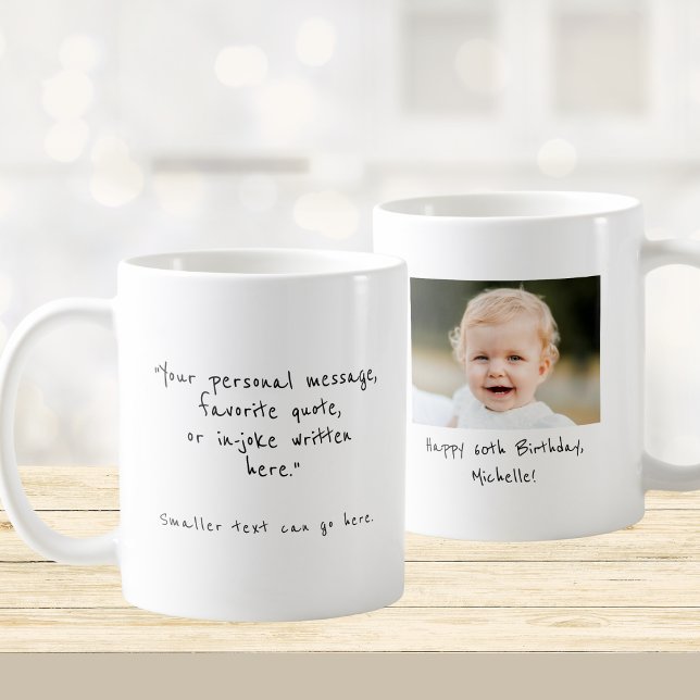 Caneca de café com foto e mensagem personalizadas  (Criador carregado)