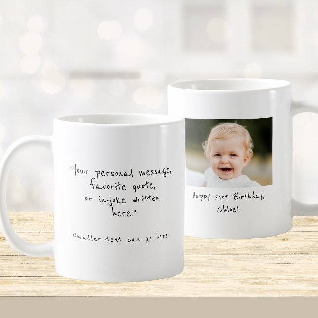 Caneca de café com foto e mensagem personalizadas  (Criador carregado)
