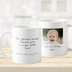 Caneca de café com foto e mensagem personalizadas 