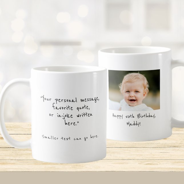 Caneca de café com foto e mensagem personalizadas  (Criador carregado)