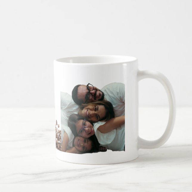 Caneca de Café com Foto Personalizada da Família p (Direita)