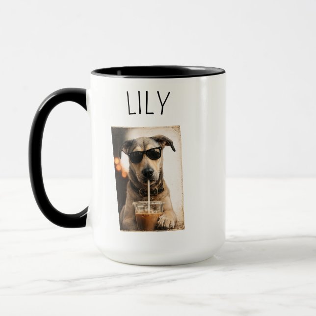 Caneca de Café com Foto Personalizada de Animal de (Esquerda)