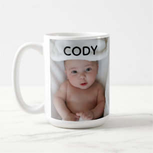 CANECA DE CAFÉ COM FOTO PERSONALIZADA PARA BEBÊ NO