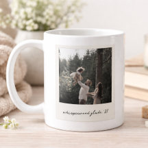 Caneca de Café com Foto Polaroid | Arte Vintage Pe